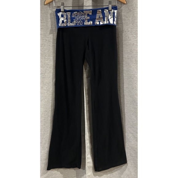 Victoria's Secret Pants - Victoria's Secret Pink Kentucky Wildcats‎ Embellished Foldover Flared Yoga Pants